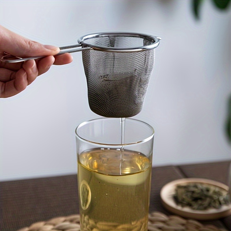 Tea Infuser With Handle Fine Mesh Strainer For Teapot Reusable Coffee And Flour Filter 2