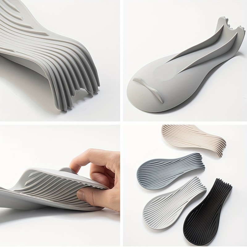 Silicone Spoon Holder Kitchen Spoon Rest, Heat Resistant Utensil Storage, Cooking Tools and Kitchen Accessories