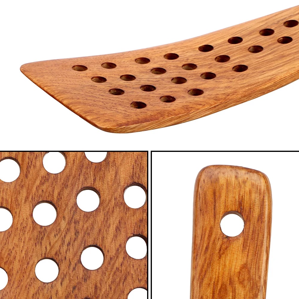 Frying Steak Shovel Filter Shovel NonStick Pan Wooden Spatula Kitchen Tool 2