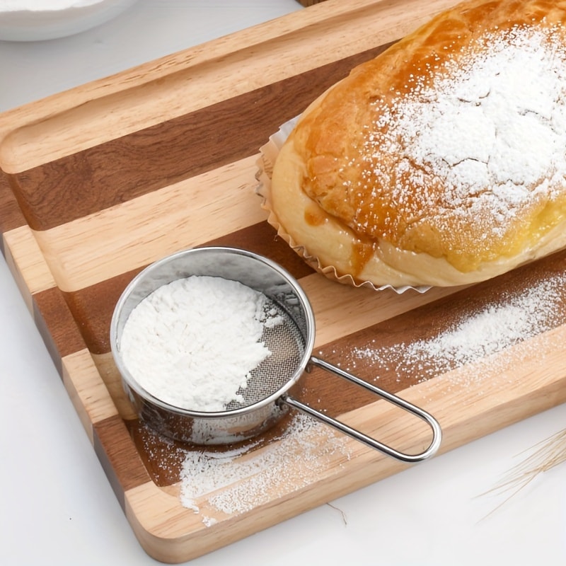 Flour Sieve Pastry Baking Tools Stainless Steel Sifter Cup For Powder Flour Icing Sugar 1