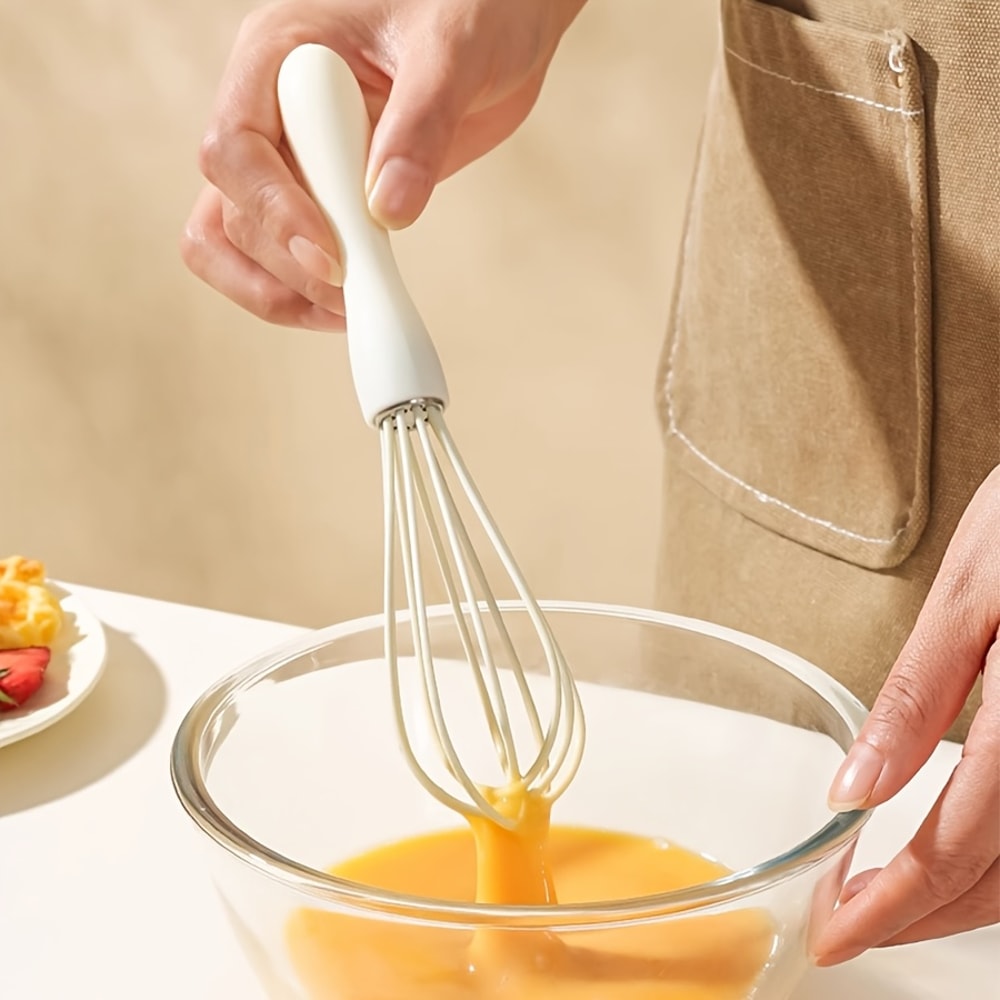 White Manual Silicone Whisk HandHeld Baking Mixing Tool Cooking Kitchen Tools Setki 4
