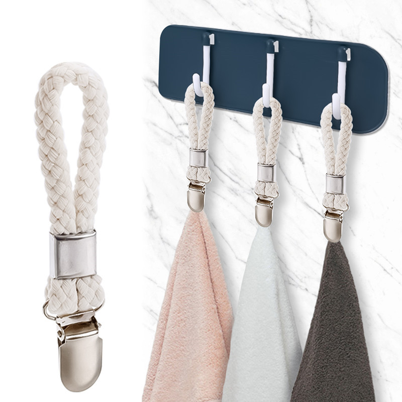 Non-Slip Bathroom Towel Clips, Cotton Metal Clamp, Stainless Steel Hanger