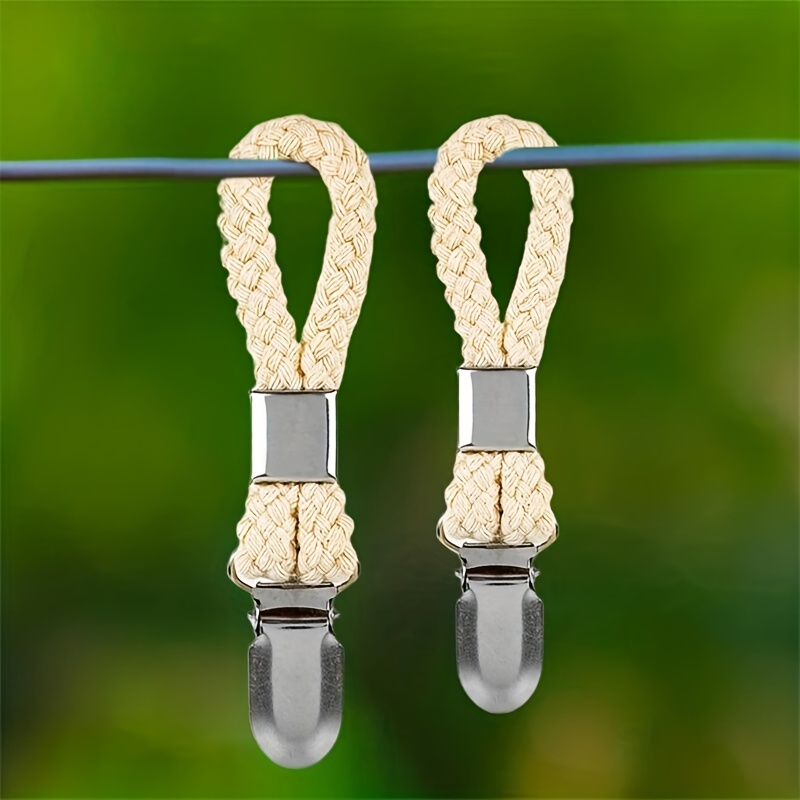 Non-Slip Bathroom Towel Clips, Cotton Metal Clamp, Stainless Steel Hanger