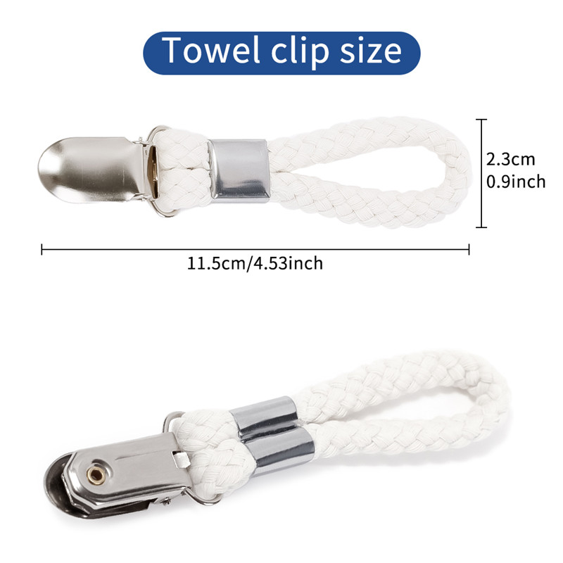 Non-Slip Bathroom Towel Clips, Cotton Metal Clamp, Stainless Steel Hanger
