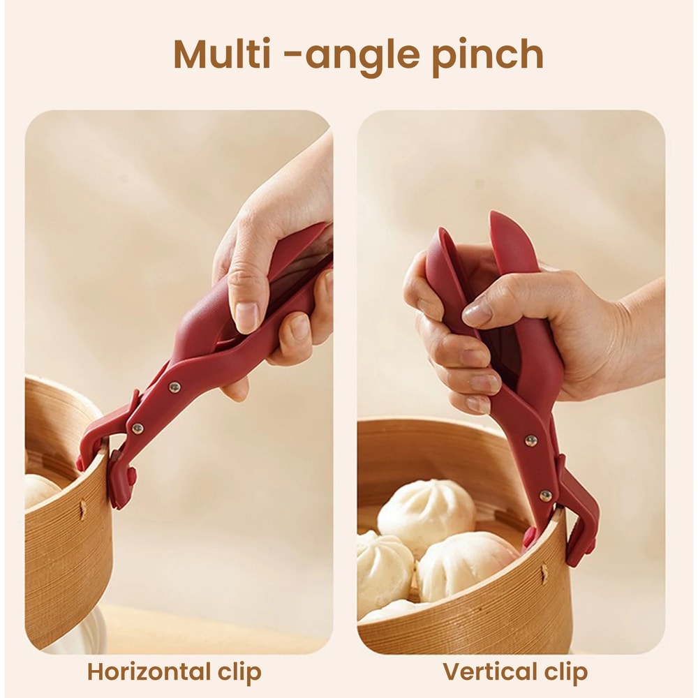 Antiscald Clip Silicone Kitchen Holder Antihot Plate Dish Pot Lifter Heat Resistant Gadget 3