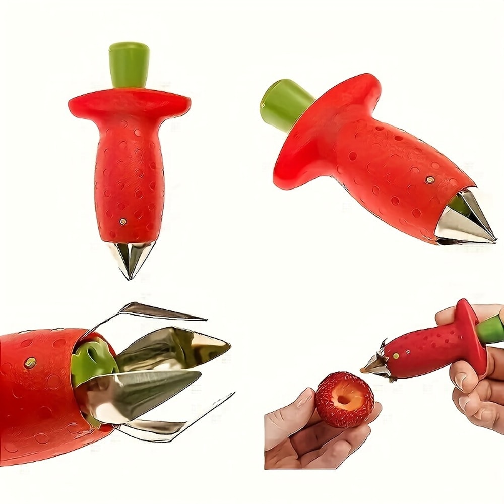 Strawberry Stem Remover, Tomato Stem Remover, Pineapple Seed Remover for Quick Vegetable Cutting