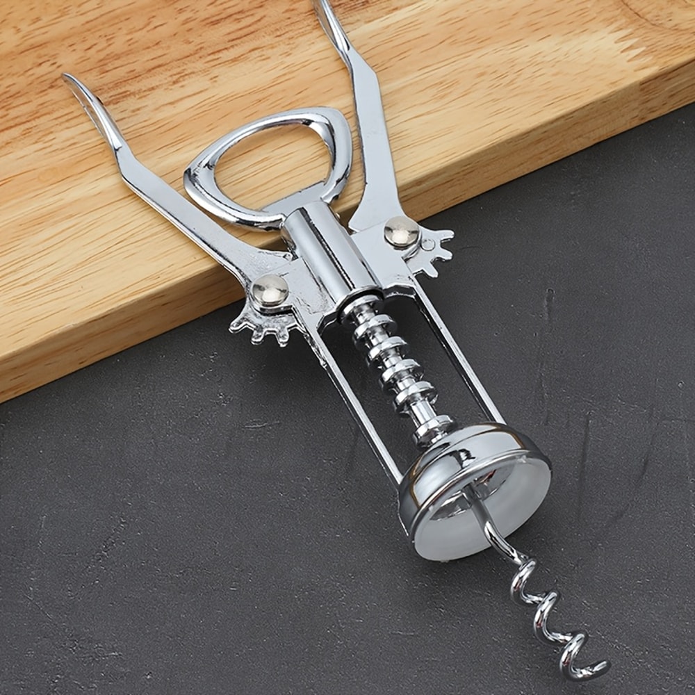 Wine Opener Stainless Steel Red Wine Opener Wing Type Corkscrew For Easy Bottle Opening 2