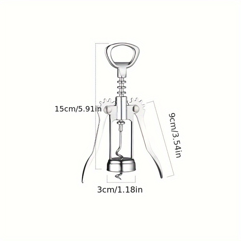 Wine Opener Stainless Steel Red Wine Opener Wing Type Corkscrew For Easy Bottle Opening 5
