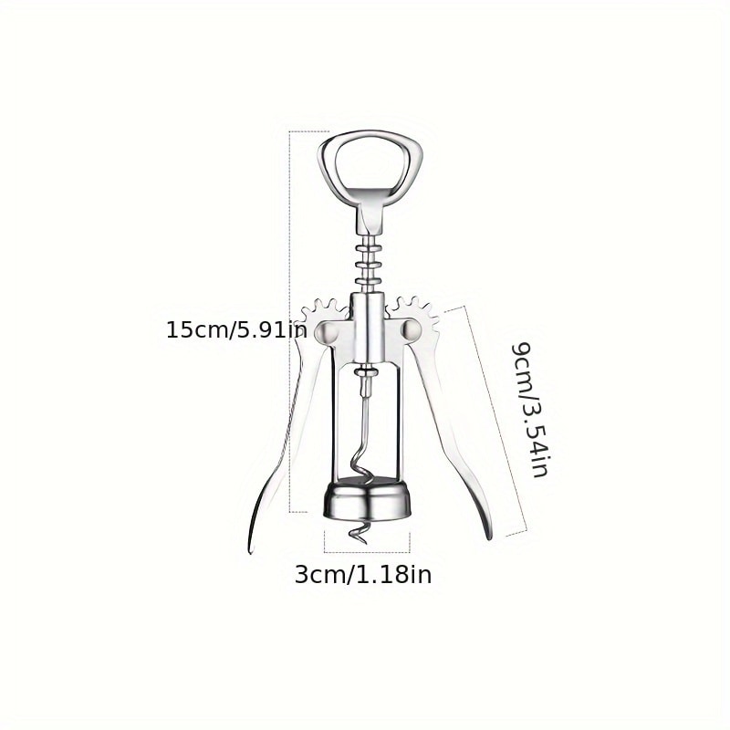 Wine Opener Stainless Steel Red Wine Opener Wing Type Corkscrew For Easy Bottle Opening 5