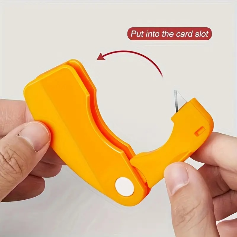Orange Plastic Peeler Lemon Grapefruit Cutter With Folding Handle Kitchen Gadget 1