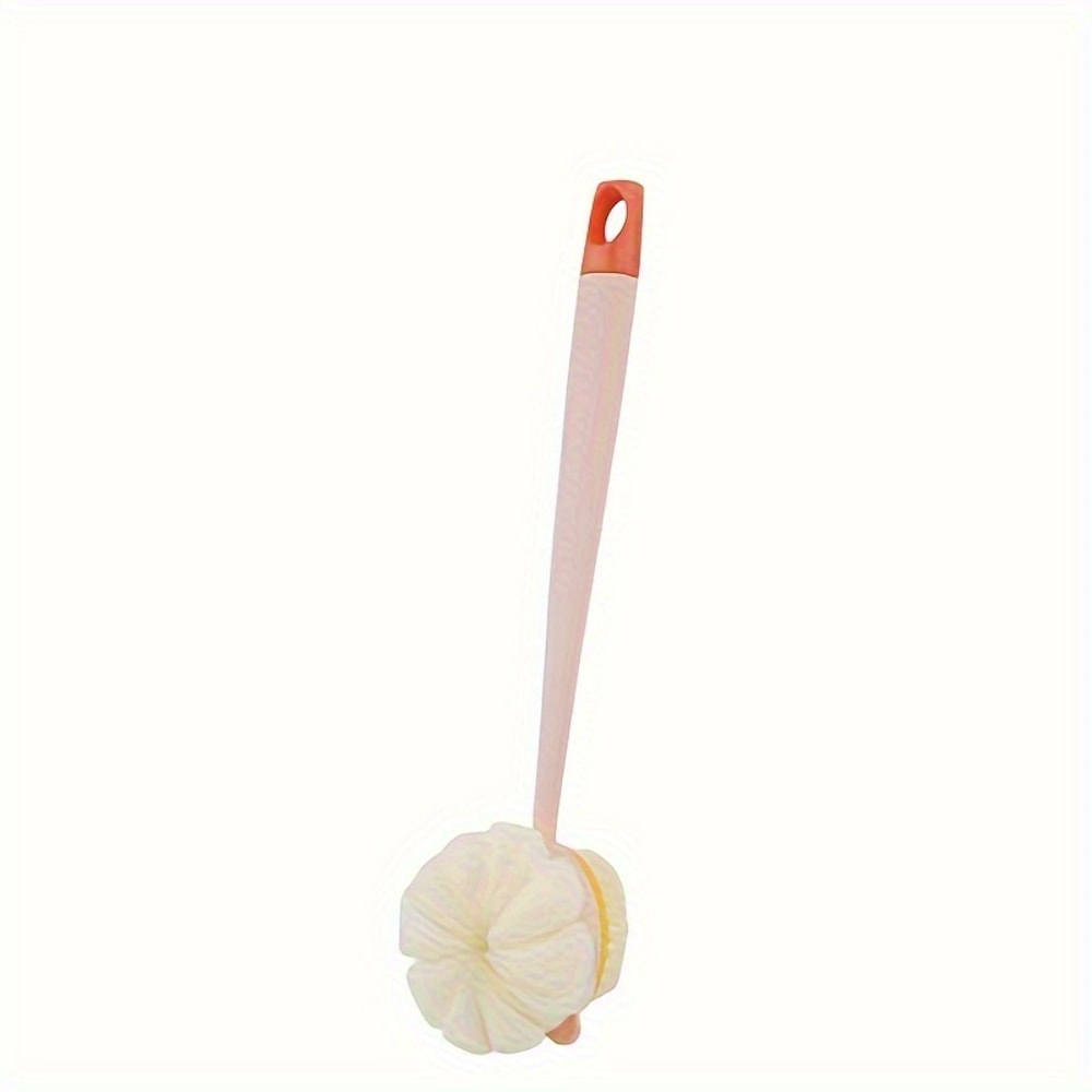 Long Handle Bath Brush with Double-Sided Scrubbing, Detachable Back Scraper, Soft Bristle Washing Brush