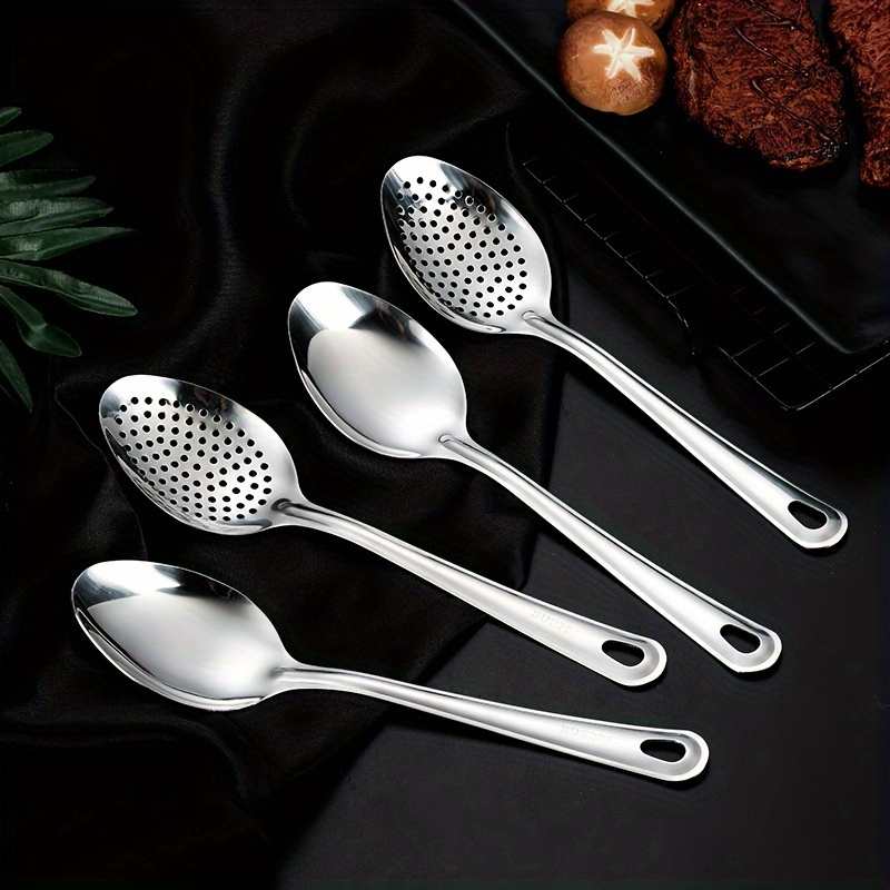 Durable Antirust Stainless Steel Colander Noodle Spoon DeepFried Skimmer Spoon For Kitchen 2