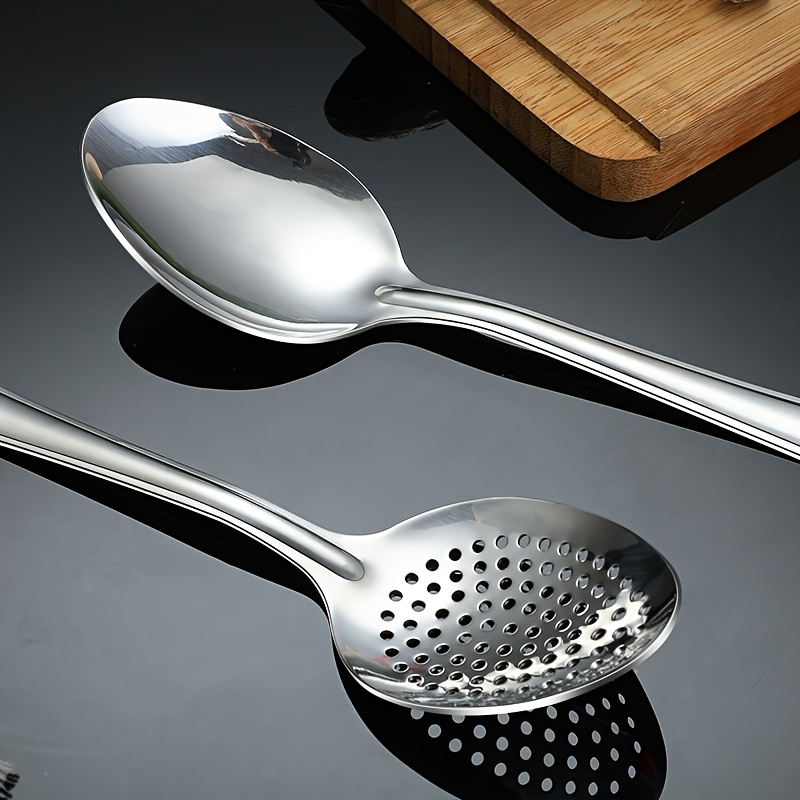 Durable Antirust Stainless Steel Colander Noodle Spoon DeepFried Skimmer Spoon For Kitchen 3