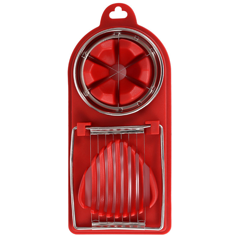 Stainless Steel Egg Cutter Plastic Base Preserved Egg Splitter Egg Cutting Artifact Kitchen Tool 7