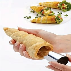 kitchen stainless steel baking cones, horn pastry roll cake mold for croissants, spiral baked croissants tubes