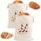 Linen Bread Bag Reusable Baguette Cotton Storage Bag for Homemade Bread, Eco-Friendly Loaf Keeping