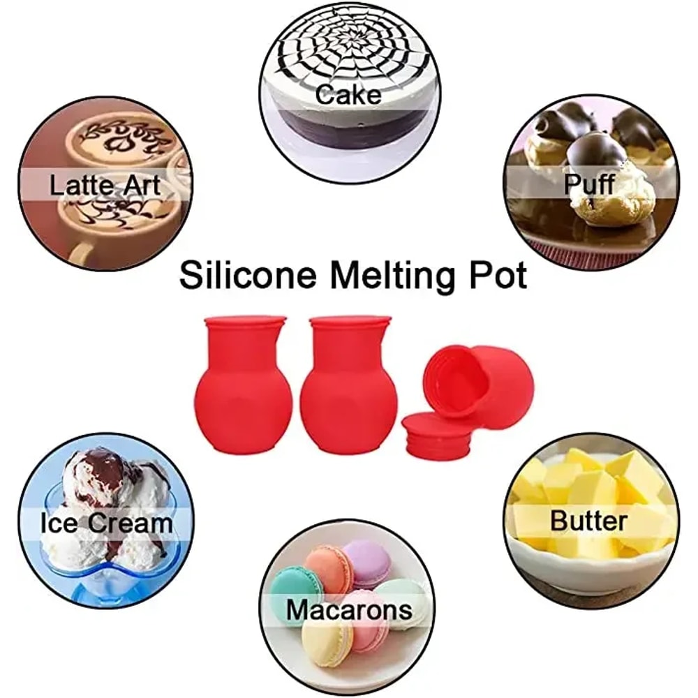 Silicone Chocolate Melting Pot, Butter Heat Milk Pourer, Jug for Baking Tools, Butter Sauce Milk Kettle