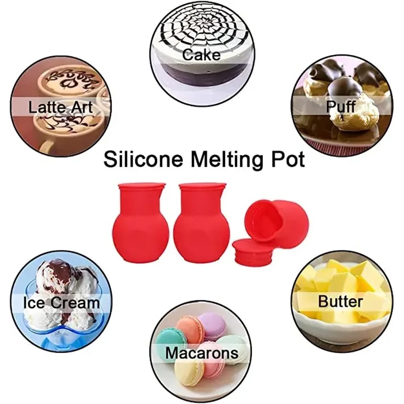 Silicone Chocolate Melting Pot, Butter Heat Milk Pourer, Jug for Baking Tools, Butter Sauce Milk Kettle