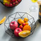 Wire Fruit Bowl, Iron Mesh Woven Basket for Kitchen Countertop, Vegetable Holder, Decorative Fruit Basket for Snacks