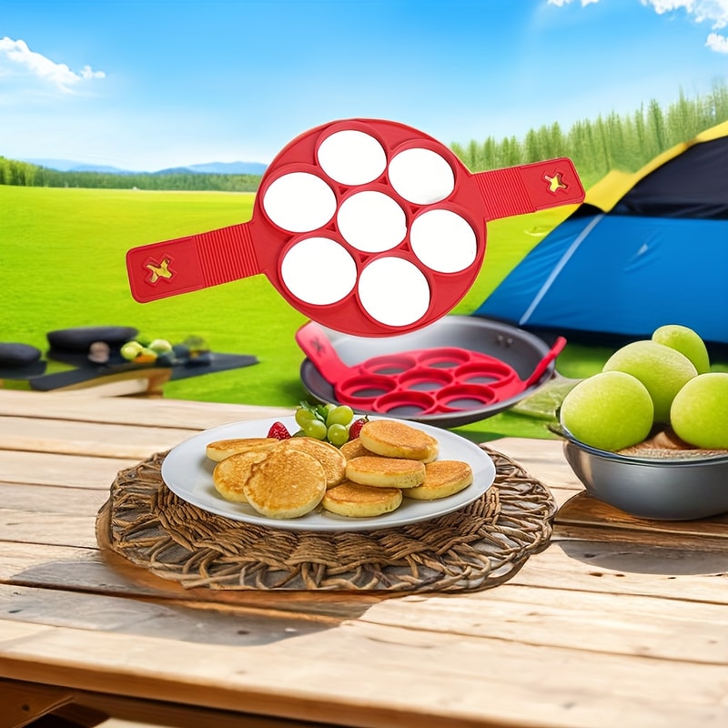 Silicone Nonstick Pancake Maker Multiple Shapes Baking Mold Ring Fried Egg Molds For Family Cooking 3