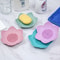 Soap Box Lotus Shape Nonslip Silicone Draining Soap Tray Bathroom Soap Dish 3