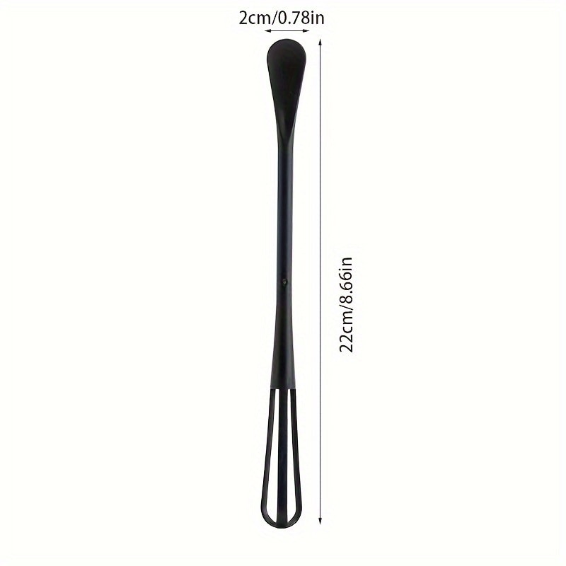 Plastic Doubleended Tiny Spoon Spatula Handle Manual Egg Blender Mini Whisk Spoon Kitchen Gadget 4