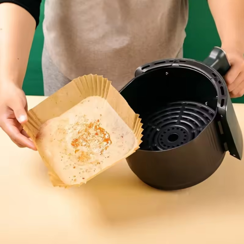 Air Fryer Disposable Paper Liner Silicone Oil Paper Absorbing Pad For Food Plate 1