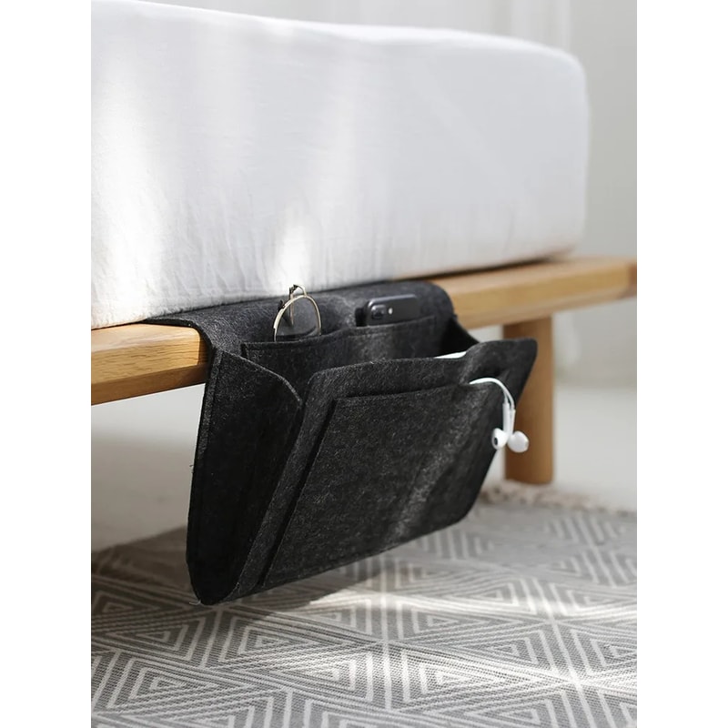Crib Hanging Organizer and Felt Sofa Storage Pocket for Remote, Toy and Bedside Storage Solution