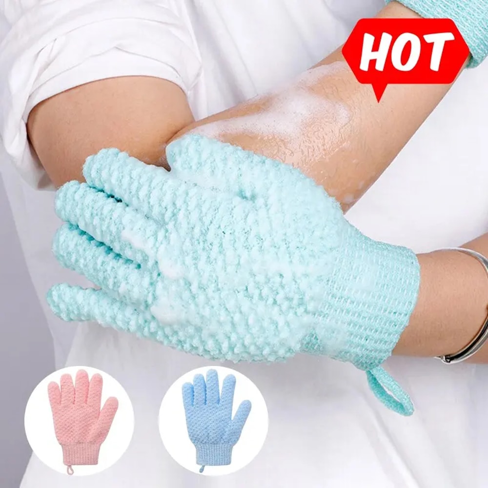 Five Finger Bath Gloves For Creative Home Body Massage Lazy Bath Scrub With Deodorant Massage Elast 2