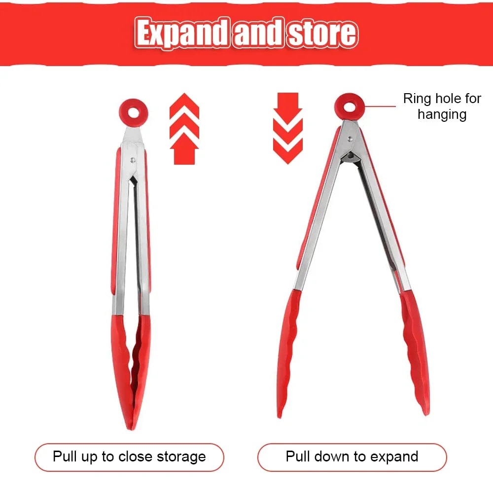 Kitchen Accessories Small Silicone Clips Bread Barbecue Tongs Steak Clip BBQ Cooking Food Clips Bak