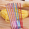 Clothing Needle with Metal Handle, Single-Head Crochet, Colorful Aluminum Knitting Needle for Yarn Crafts
