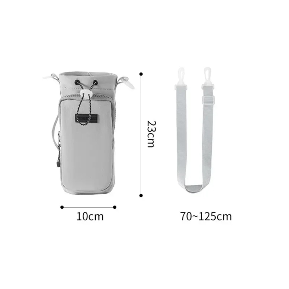 Adjustable Shoulder Strap Portable Water Bottle Bag Vacuum Cup Insulation Protective Cover Sleeve 3