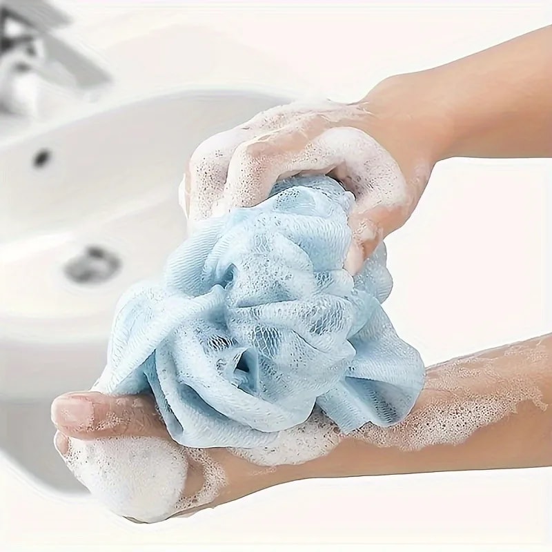 Thickened Mud Bath Ball Combination Set ThreePiece Bath Towel Shower Set 4