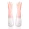 Durable Household Womens Kitchen Dishwashing Gloves Extended Waterproof Cleaning Rubber Gloves For 7