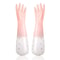 Durable Household Womens Kitchen Dishwashing Gloves Extended Waterproof Cleaning Rubber Gloves For 7