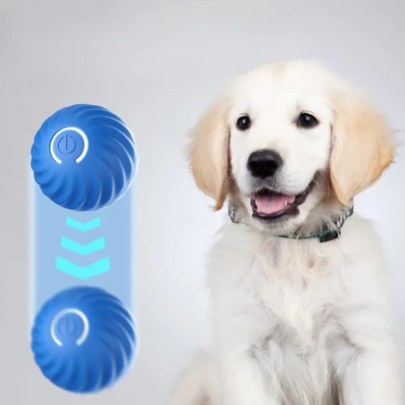 Smart Puppy Ball Toy, USB Jumping Rotating Dog Chewing Interactive Toy