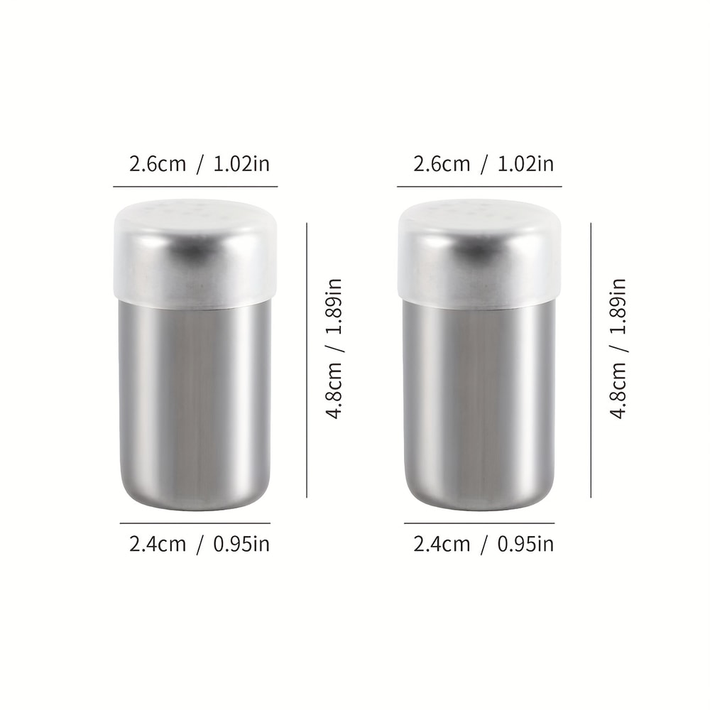 Stainless Steel Mini Spice Jars, Portable Salt and Pepper Shakers for Outdoor Use