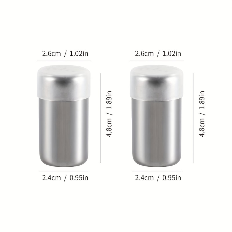 Stainless Steel Mini Spice Jars, Portable Salt and Pepper Shakers for Outdoor Use