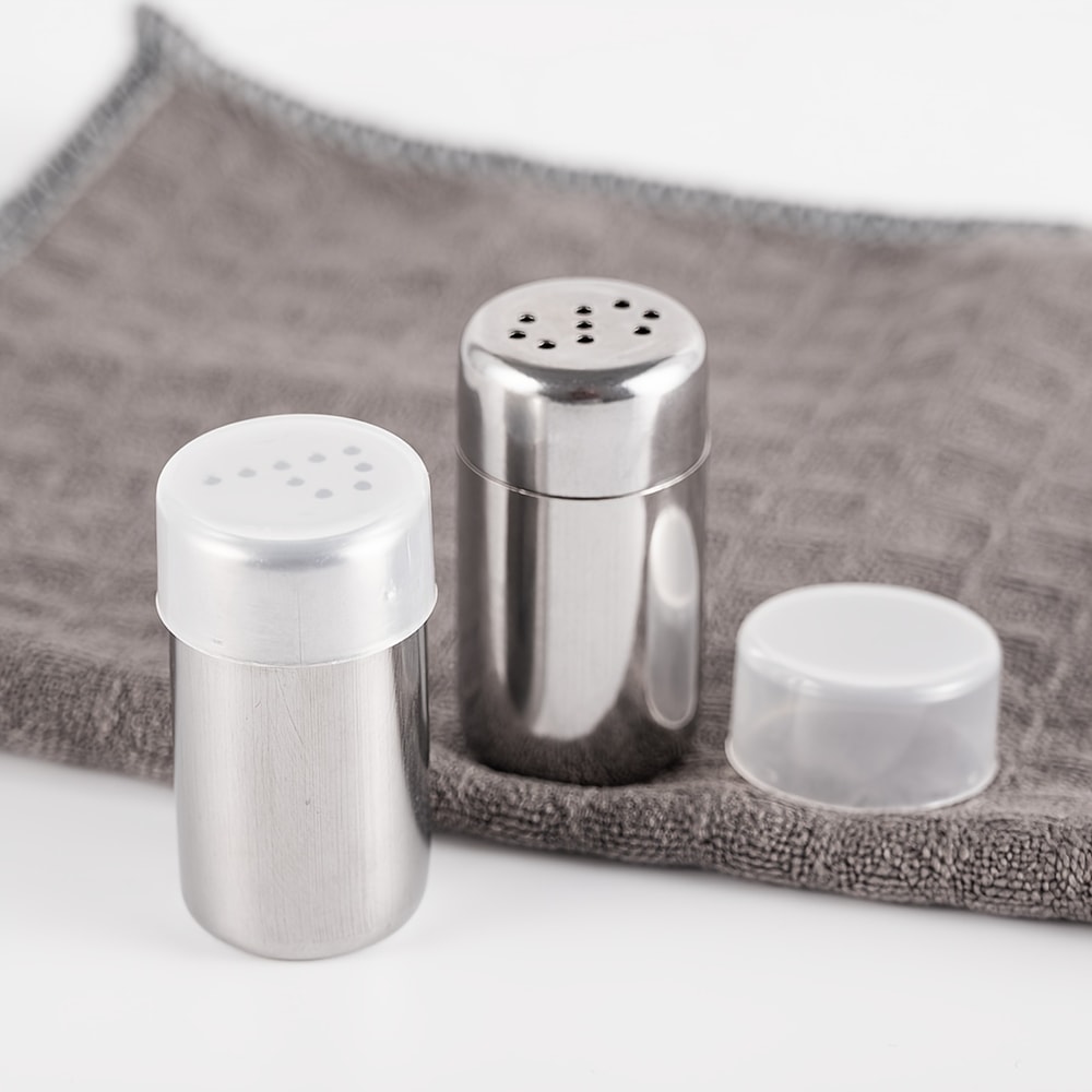 Stainless Steel Mini Spice Jars, Portable Salt and Pepper Shakers for Outdoor Use