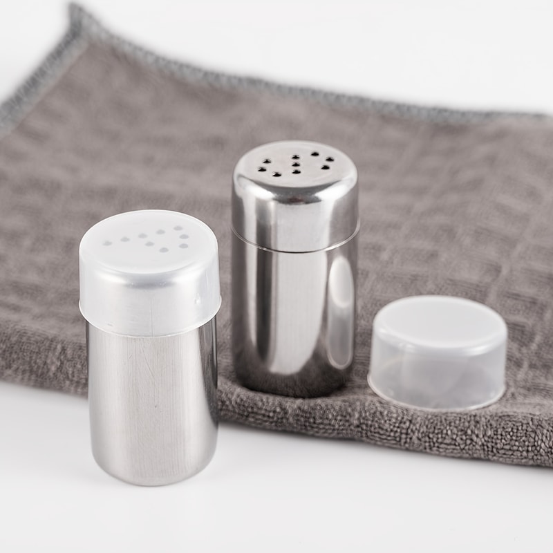Stainless Steel Mini Spice Jars, Portable Salt and Pepper Shakers for Outdoor Use