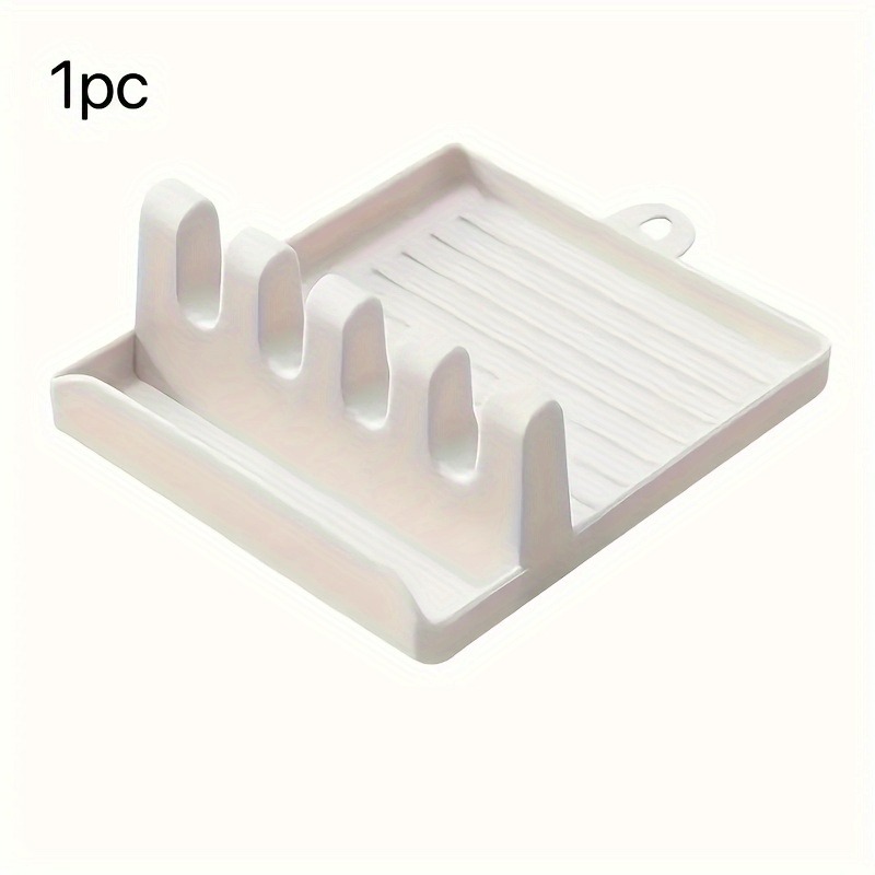 Spoon Storage Rack, Silicone Utensil Holder, Cutlery Holder, Long handled Spoon, Spatula, Put Pot Lid