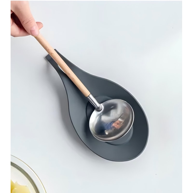 Silicone Spoon Rest Spatula Holder Heat Resistant Utensil Placemat Tray For Kitchen Tools 0