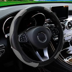 carbon fiber leather car steering wheel cover, without inner ring, automotive supplies