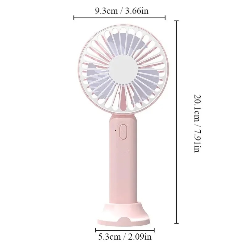 Portable Fan Usb Mini Large Wind Pocket Fan Office Desktop Small Electric Fan Folding Head Multi Fu 6