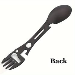 outdoor camping survival spork, wrench bottle opener spoon, kitchen multifunctional tool, multifunctional whistle knife