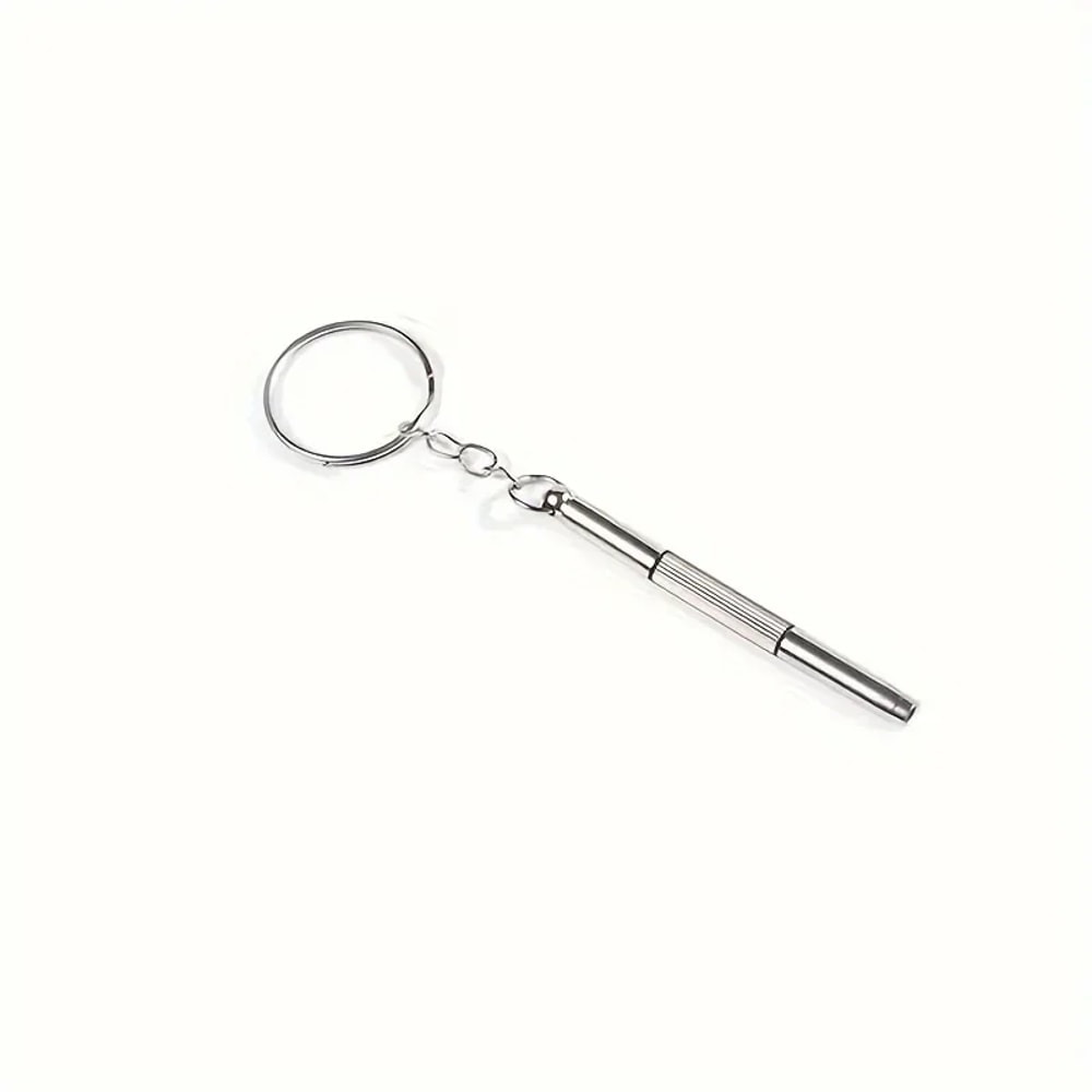 Multifunctional Watch Screw Repair Key Ring Tool Mini Screwdriver For Glasses Mobile Phone Slotted 4