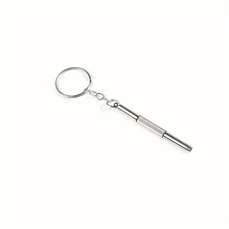 Multifunctional Watch Screw Repair Key Ring Tool Mini Screwdriver For Glasses Mobile Phone Slotted 4