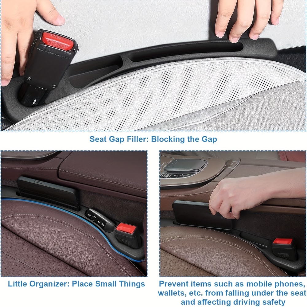 Car Seat Gap Filler Organizer, PU Waterproof Seat Gap Plug Strip, Grooves Gap Storage Auto Interior Accessory