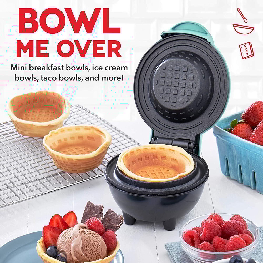 Mini Waffle Bowl Maker Breakfast Machine Egg Tart Ice Cream Egg Roll Maker For Home Kitchen Waffle 1