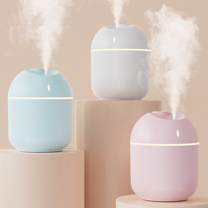 Air Humidifier Cool Mist, Aroma Diffuser, LED Night Light, USB Humidificador for Home Office